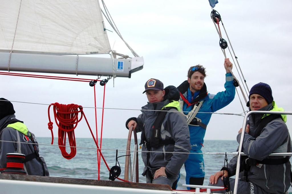 Luke Patience with Chris Froome on the helm © RYA http://www.rya.org.uk